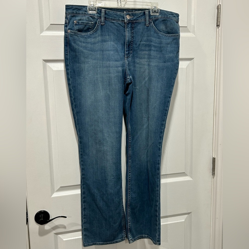 Lee Womens Mid Rise Straight Leg Regular Fit‎ Jeans Size 16L